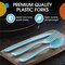 Exquisite Polished Plastic Silverware – 150 Pcs Heavy Duty Cutlery Set – 50 Each of Forks, Knives & Spoons – Disposable Utensil Set for Parties, Events & Catering – Flatware Set by Party Solids